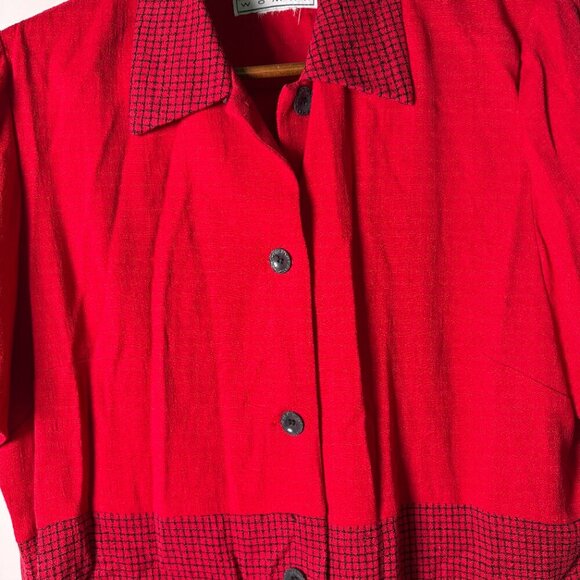 Jessica Howard Woman Sz 18, Red & Black Dress and Short Sleeve Jacket, Fish - Picture 10 of 14